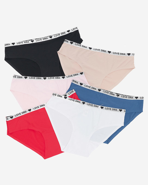 Комплект одноколірних жіночих трусиків тип 6/уп. - Нижня білизна