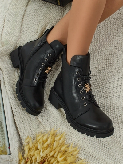 Eko kožené šněrovací dámské boty Veltih