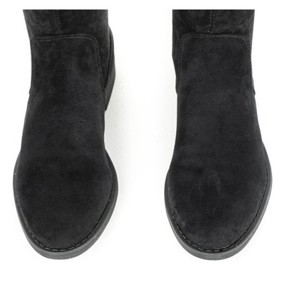 Чорні еко-замшеві черевики Jasanner - Взуття