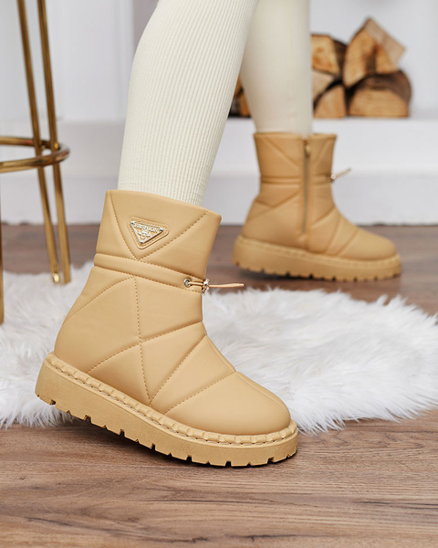Royalfashion Camel dámské boty a'la snow boots Oterika