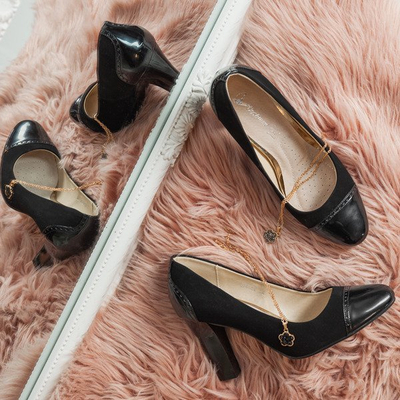 Černé lodičky na sloupku Jacinta - Obuv