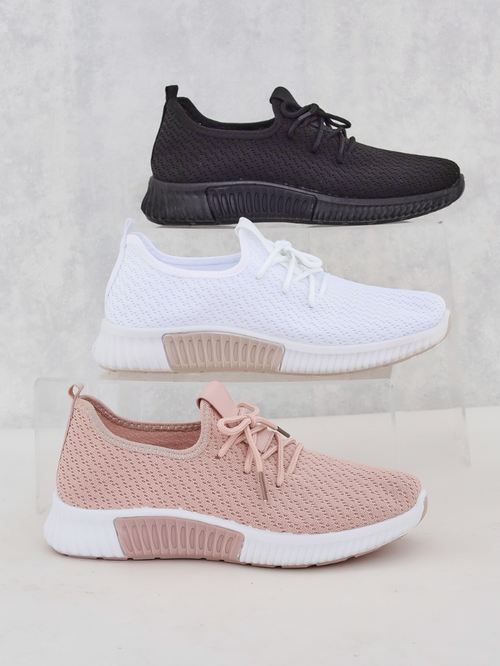 Рожеві жіночі тканинні спортивні туфлі Vobbu- Footwear