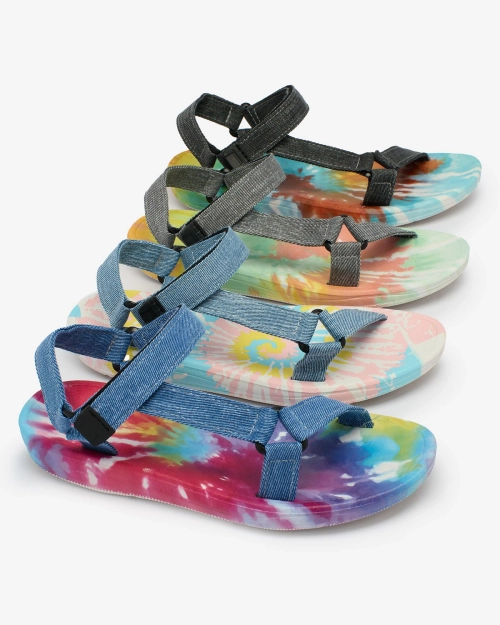 Royalfashion Чорні жіночі босоніжки на кольоровій підошві Asottil