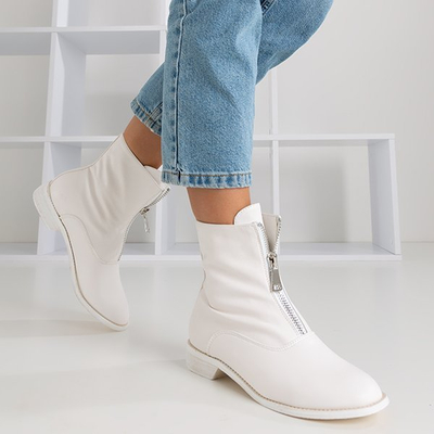 Жіночі білі чоботи на підборах Клюнія - Взуття