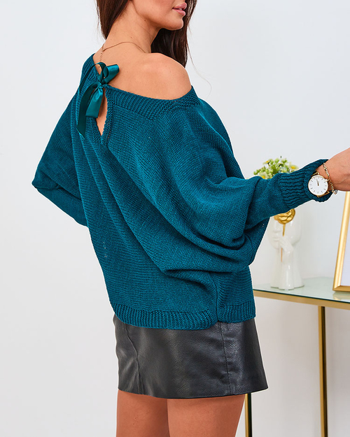 Жіночий бірюзовий светр Royalfashion