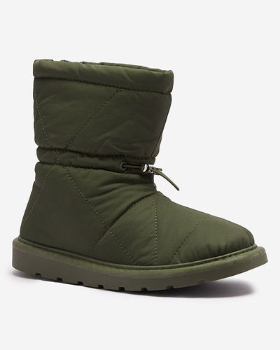 Tmavě zelené dámské zateplené boty a'la snow boots Kaliolen - Obuv