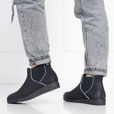 VÝPRODEJ Elegantní dámské kozačky černé Zulla- Footwear