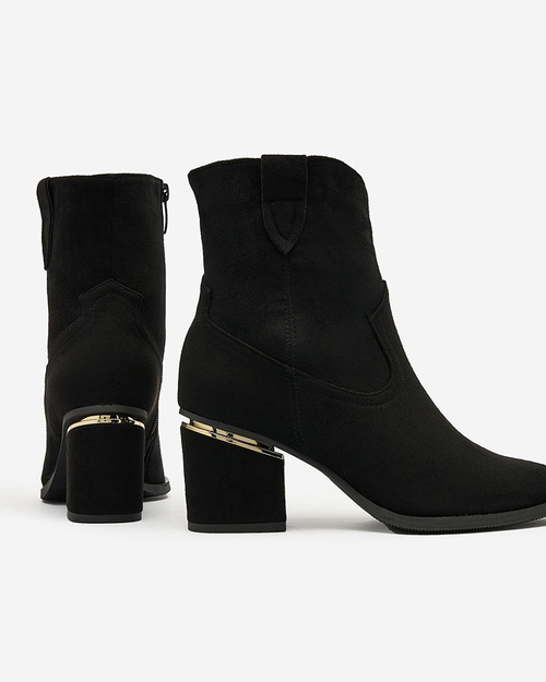 Royalfashion Чорні жіночі черевики на стійці Оцініть