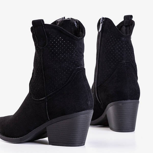 Чорні ажурні черевики типу ковбойських Bakkerom - Взуття