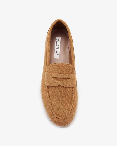 Жіночі мокасини з екозамші верблюжого кольору Daffer- Footwear