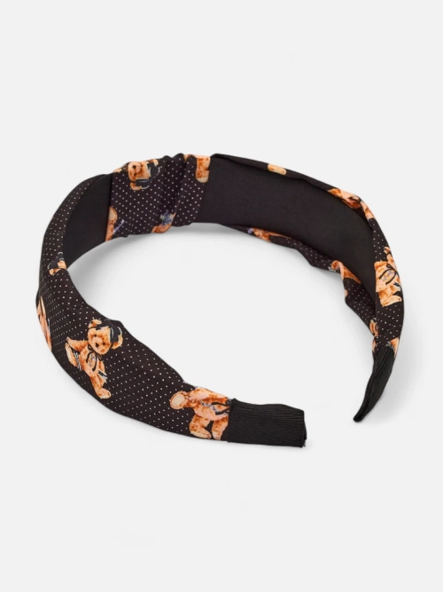 Royalfashion Пов'язка на волосся з плетінням у горошок і ведмедики