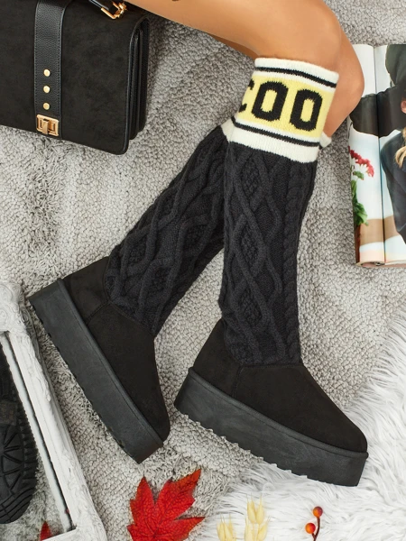 Vysoké boty a'la sněhule dámské s cholewką Anane