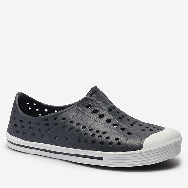 Námořnicky modré prolamované dětské gumové tenisky Jiteri - Obuv