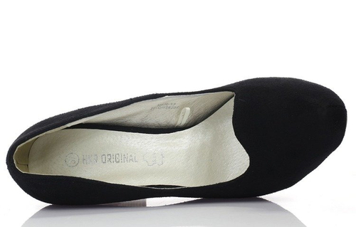 Czarne czółenka na platformie - Obuwie