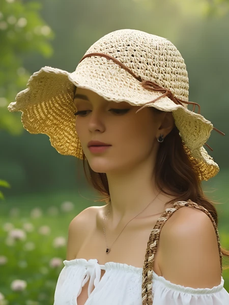 Royalfashion Dámský slaměný klobouk Whisper Bow