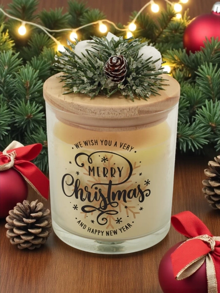 Vánoční vonná svíčka Merry Christmas Happy New Year