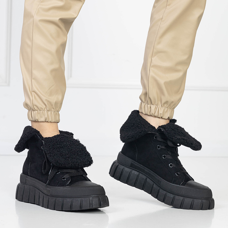 Dámské eko semišové vysoké kozačky Evoni- Shoes