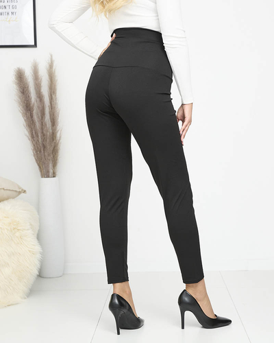 Černé dámské modelující legíny PLUS SIZE- Oblečení