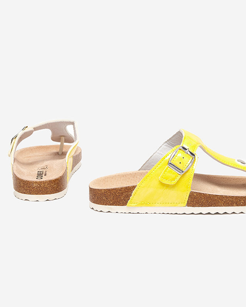 Жовті жіночі шльопанці Елоці - Взуття