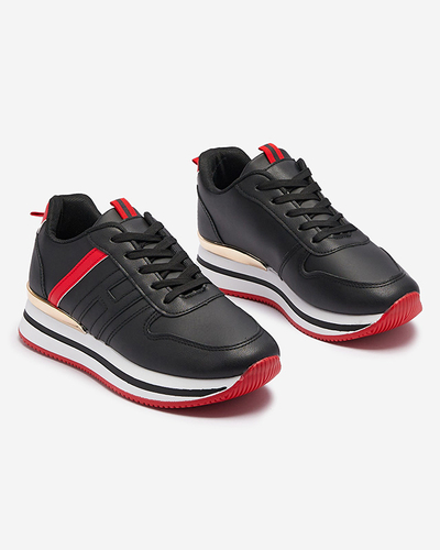 Černá dámská sportovní obuv na platformě Ajiha - Obuv