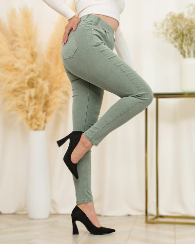 Royalfashion Zelené dámské tegíny a'la jeans
