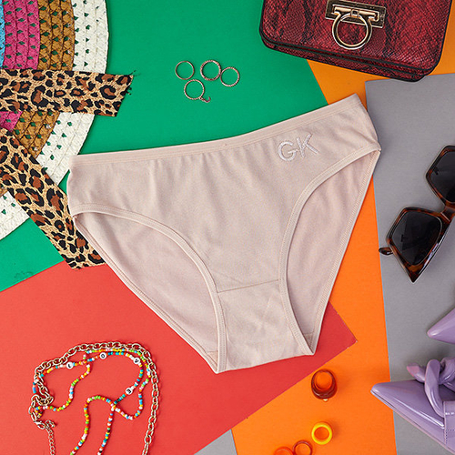 Бежеві бавовняні жіночі трусики, труси - Нижня білизна