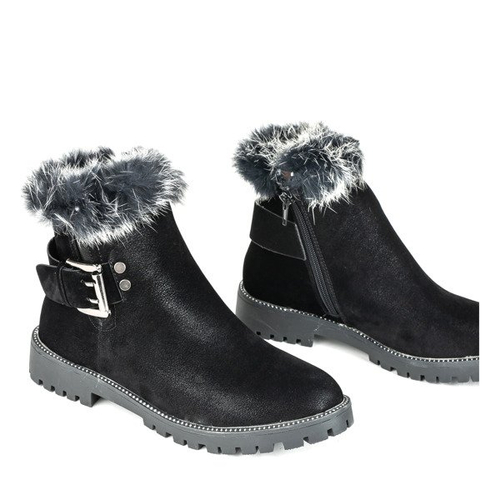 Чорні черевики з хутром Dalia - Взуття
