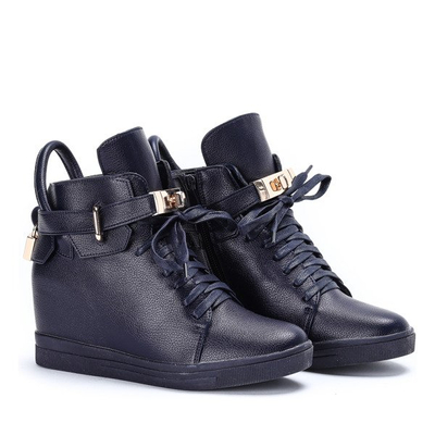 Темно-сині кросівки на внутрішньому танкетці Sinnea - Взуття