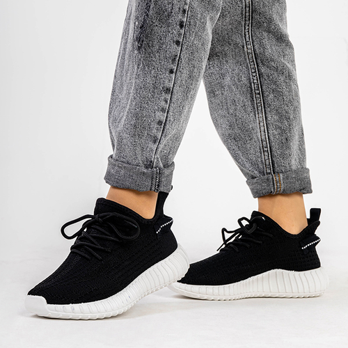 Чорно -білі жіночі кросівки Fransi