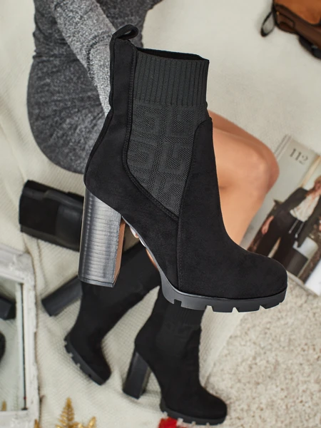 Ботильйони жіночі еко замшеві на каблуці Vansoria