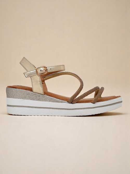 Royalfashion Жіночі танкетки зі стразами Ballosa