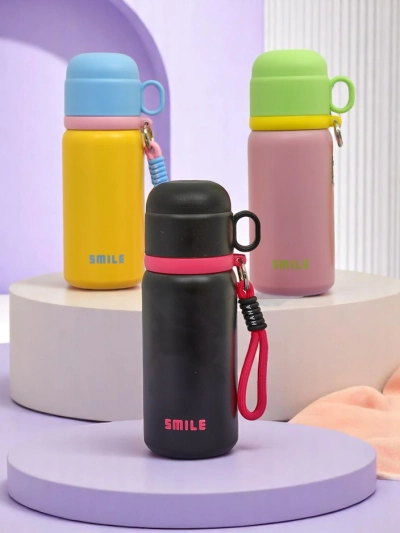 Royalfashion Tepelný hrnek termoska s dílkem Happy Smile