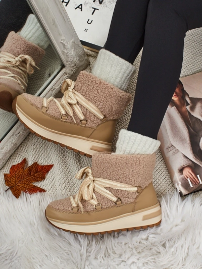 Boty a'la sněhule dámské s kožíškem Verruna