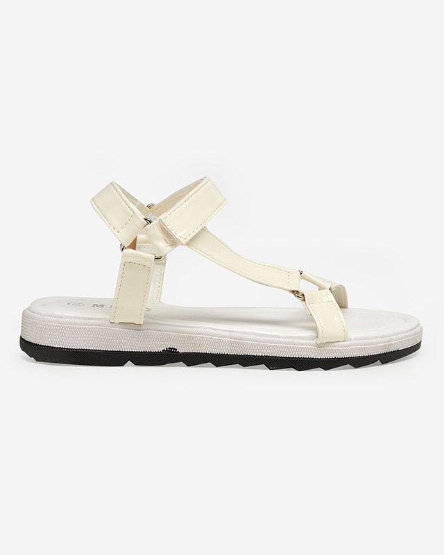 Krémové dámské ploché sandály Hereris - Obuv