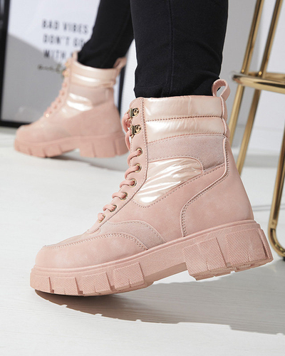 Růžové dámské zateplené boty Kasemi- Footwear