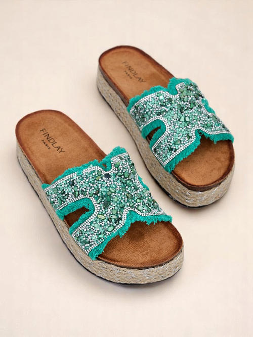 Royalfashion Жіночі сандалі з прикрасами Candy Candy