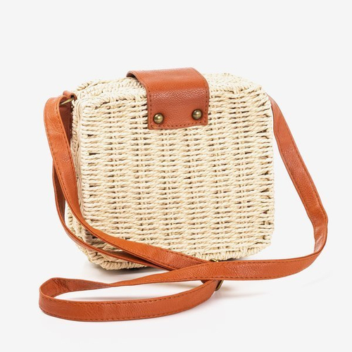 Бежевий чохол із солом'яного мішка - Сумки 1