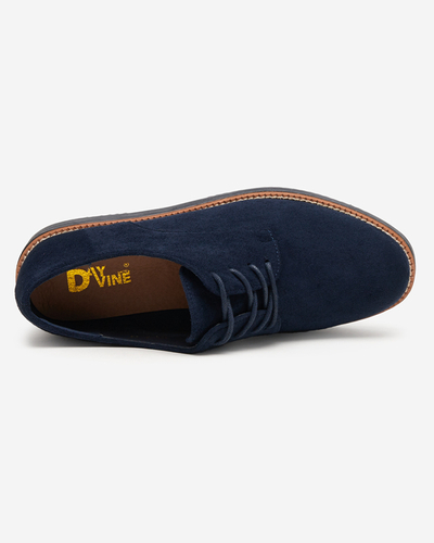 OUTLET Námořnicky modré dámské eko semišové boty Ferry - Obuv