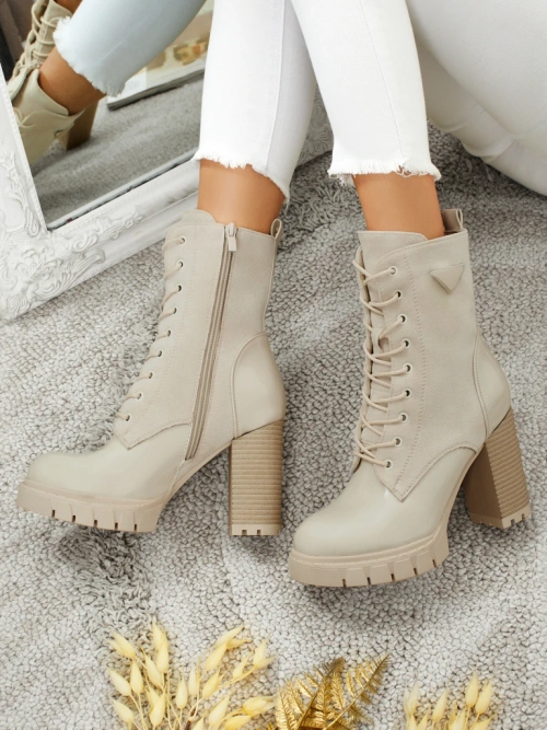 Жіночі ботильйони еко замшеві на підборах-стовпчику Event Bramble