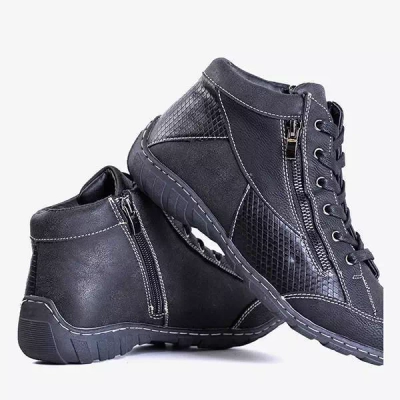 OUTLET Чорні утеплені жіночі чоботи Tarbes - Взуття