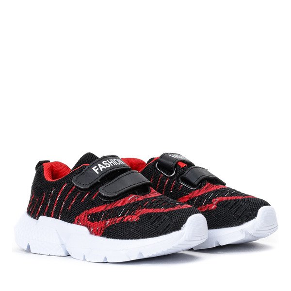 Černá a červená chlapecká sportovní obuv Mississippi - Footwear 1