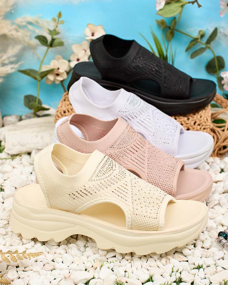 Royalfashion Dámské sandály se svrškem a zirkony Alebin