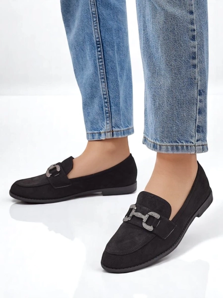 Royalfashion Elegantní dámské loafers se zdobením z chirurgické oceli Zante