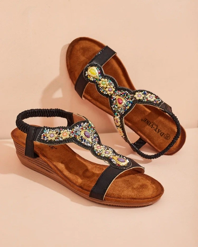 Royalfashion Жіночі босоніжки Subbel зі стразами