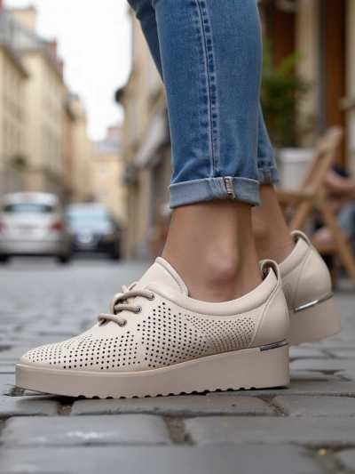 Royalfashion Dámské perforované loafers Gofielle