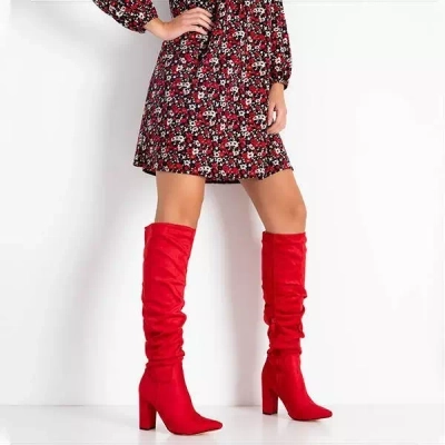 OUTLET Червоні жіночі черевики на пості Lunabell - Взуття