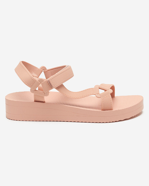 Рожеві жіночі сандалі на плоскому ходу Ostoy-Shoes