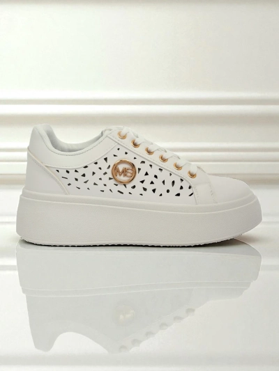 Aurelia Bianca – Bílé Tenisky Platforma Royalfashion Ecru