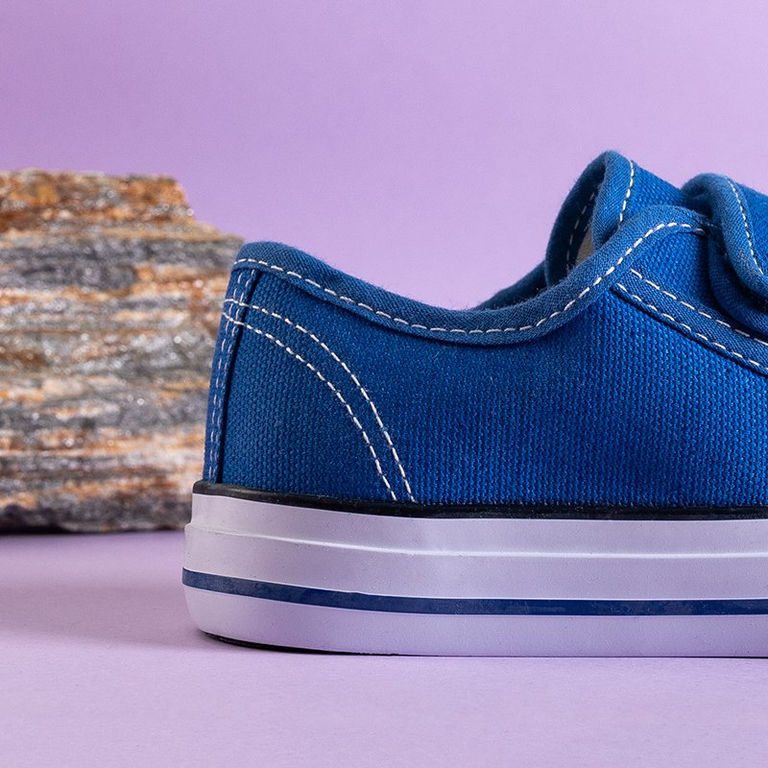 Modré dětské tenisky na suchý zip Remi - obuv