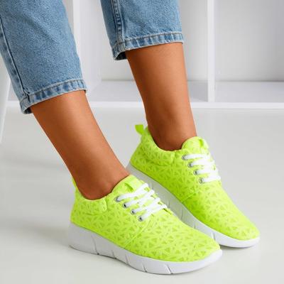 Dámská sportovní obuv Neon Green se vzory Troye - Obuv 1